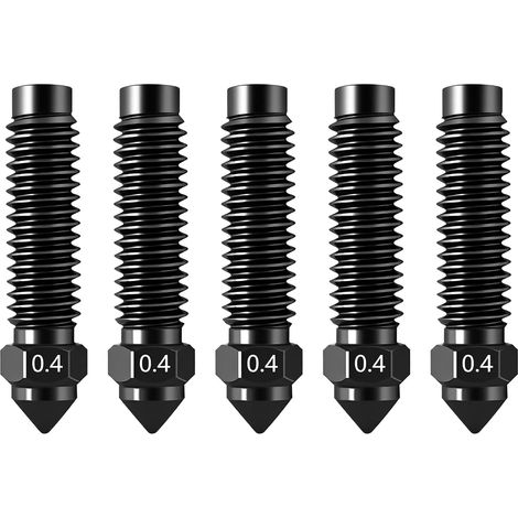 Buses pour Centauri Carbon (Lot de 5) – Buses en Acier Trempé 0,4 mm, Résistantes à l’Usure et aux Hautes Températures, Accessoires Hotend pour Extrudeur d’Imprimante 3D (1/5)