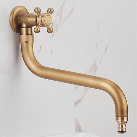 Robinet antigel for cour extérieure, 1 pièce, lavabo à froid, en cuivre, Villa Antique, robinet extérieur, filetage mural G1/2'' (1/4)