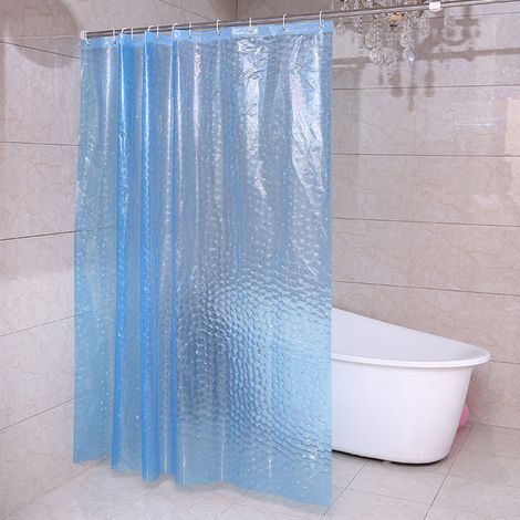 Rideau De Douche Interieur - EVA 0,2 mm - Imperméable Antitache - Design 3D Cube Blanc Perle - 180 x 180 cm ou 180 x 200 cm - 1 Pièce (1/5)