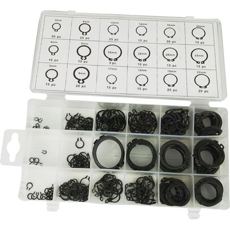 Cabilock Kit de 300 anneaux retenue externes avec boîte rangement (1/5)