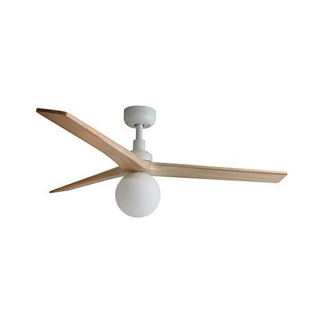 KLIM M Ventilador con luz blanco/roble Ø125cm