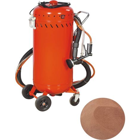 Combiné Sableuse Aérogommeuse Aspirateur mobile 106L + Sac 25kg Abrasif Garnet 200A+