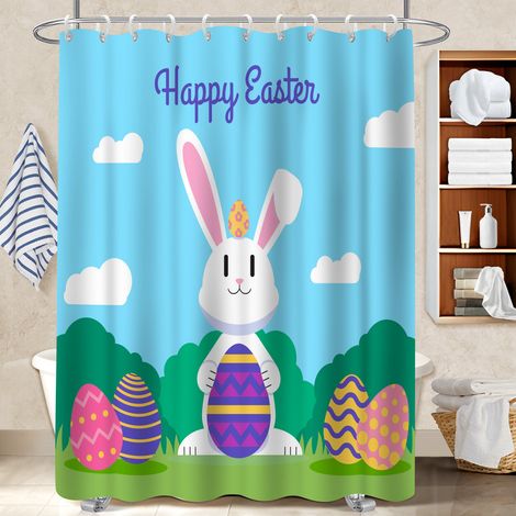 Rideau douche polyester 180x180 artistique cache baignoire pour idée cadeau pour pendaison de crémaillère (1/5)