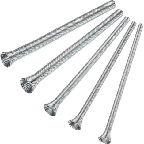 Kit 5 Ressorts à Cintrer Manuel pour Tube Cuivre, Cintreuse de Tuyaux Métal 5 en 1, Diamètres 1/4'', 5/16'', 3/8'', 1/2'', 5/8'', Cintrage jusqu'à 90° (1/5)