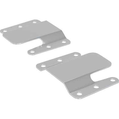 Flush Mount Bracket 2 pcs Silver 75 x 66 x 1.4 mm Steel vidaXL