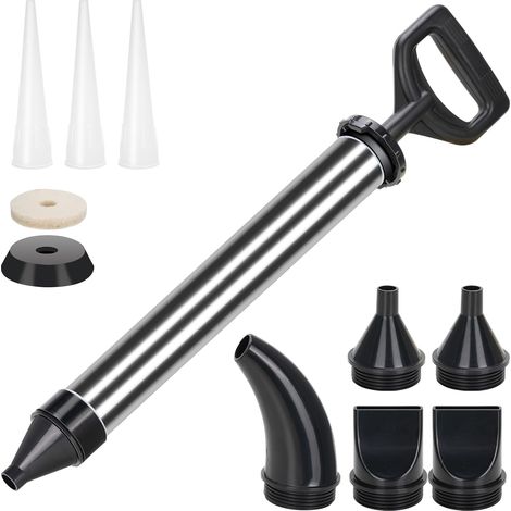 Silicone Gun, Cartridge Gun, Sealant Gun, Stainless Steel, 5 Nozzles, Widened, Thicker, Strong Suction, Good Sealing (68 x 6 cm) (1/5)