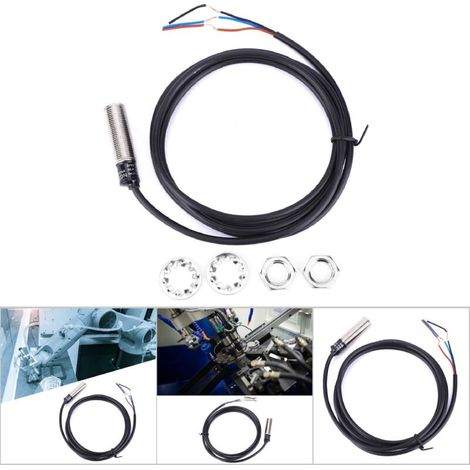 PR12-2DN Induktiver Näherungssensor, 3-Draht, kein NPN-Transistor, 10–30 V DC, 2 mm Messbereich