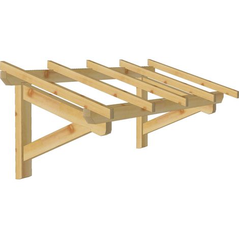 WMU – Marquise en bois pour portes et fenêtres – Dimensions 1.90 x 0.90 m – Fabrication 100% française – Essences locales de sapin et épicéa