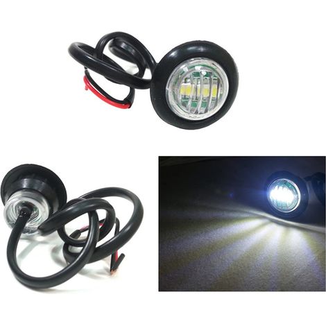 Feu de position blanc à LED, de type bouton, feu de balisage, Tokos – 24 V