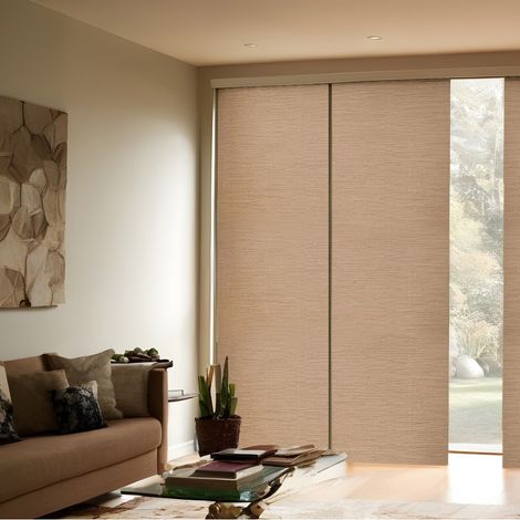 Secodir – Tissu technique pour paroi japonaise 60 x 245 cm – Semi-occultant naturel – Lesté avec barre métallique – Filtrage de la lumière