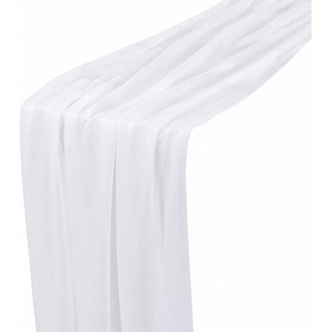 Chemin de table blanc 70 x 300 cm, lot de 2, décoration de mariage, tulle élégant (1/5)