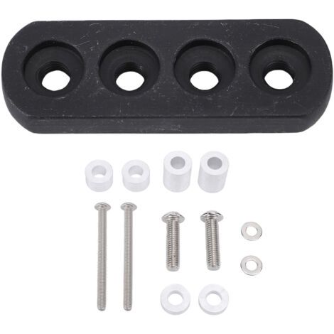 BUNTHAUS Support stabilisateur d'amortisseur de direction de moto en alliage d'aluminium, aspect tendance, stabilité améliorée, adapté aux scooters et vélos électriques, noir (1/5)