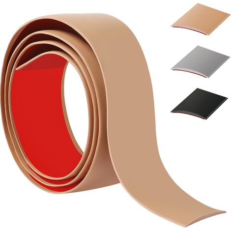 100cm Barre De Seuil Adhesive,Flexible Seuil De Porte Adhesif PVC,Barres De Transition De Seuil Pour La Cuisine/Salon,Profil De Transition Pour Joindre Les Joints De Sol/Carrelage/Laminé(4cm,Brun) (1/5)