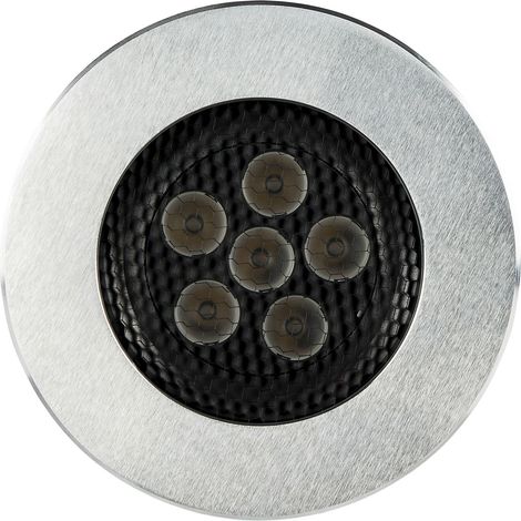 Encastré de sol extérieur ZEPH 3 SLIM 24V rond inox non percée bleu 6x2W - EUROPOLE - 56364