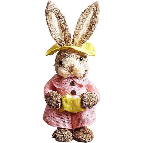 Niedlicher Strohhase als Osterdekoration für Partys, Zuhause, Garten oder Hochzeiten