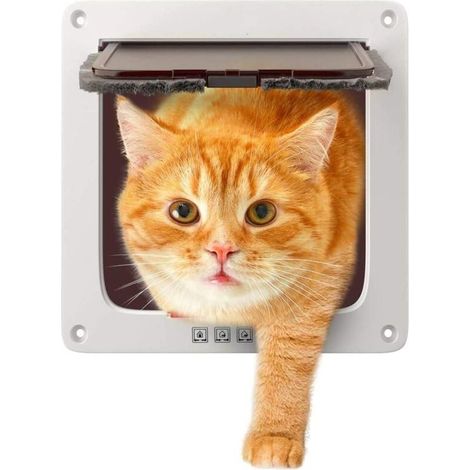 Chatière à fermeture magnétique 4 positions pour chats et chiens de petite taille-S (1/4)