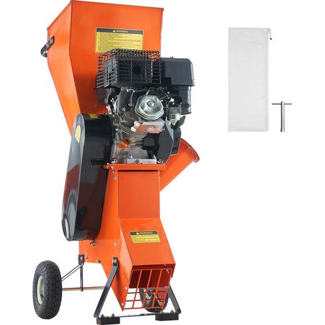 Mophorn Wood Chipper Shredder Mulcher, 12 HP Heavy Duty Gas Powered, 6.7” Max Diameter 420cc 8.6 kW Engine Woodchipper, Fast Wood Chipping Chopping for Forestry, Gardens, Landscaping, CE/EMC Certified