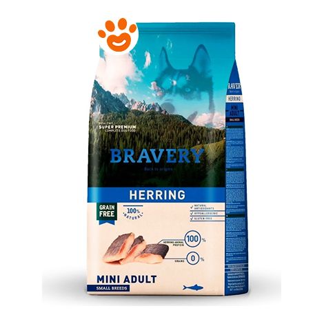 Bravery Dog Adult Medium Large Aringa - Sacco 12 Kg - Cibo Secco Cani