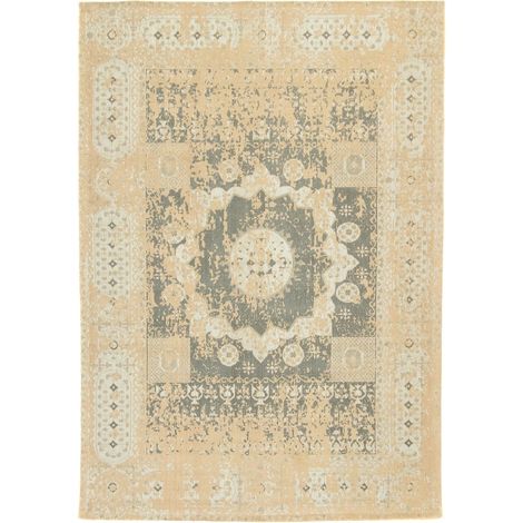 Tapis vintage Lagune - Tapis vintage - 180x120cm, Rectangular - 100% Viscose - Tufté main - Or (1/5)