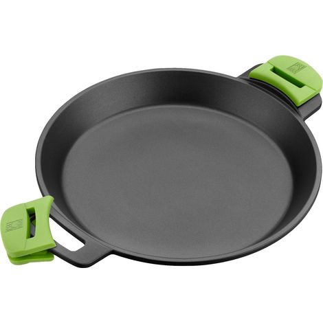 BRA Prior Padella per Paella in Alluminio Pressofuso, con Rivestimento Antiaderente Teflon Classic, Manici in Silicone, 36 Cm Diametro (1/4)
