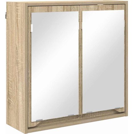 Maison Exclusive - Mobiletto per specchio da bagno Rovere Sonoma 60 x 20 x 60 cm