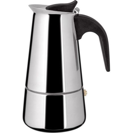 Pot Moka - Acier Inoxydable - 200 Ml - Compatible Induction - Pour 4 Tasses - 1 Pièce (1/3)