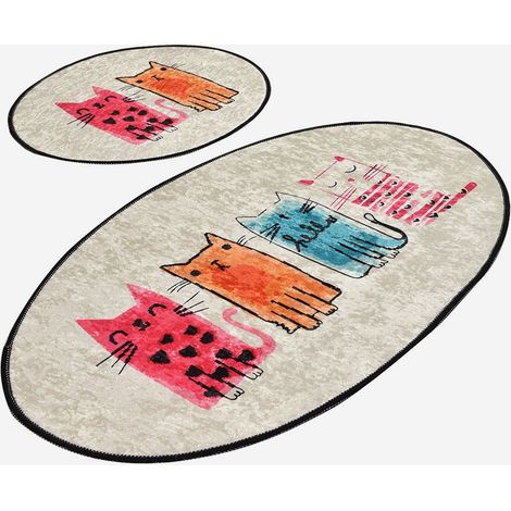 Set Badematten rutschfest waschbar 2-teilig Baby Cats (1/4)