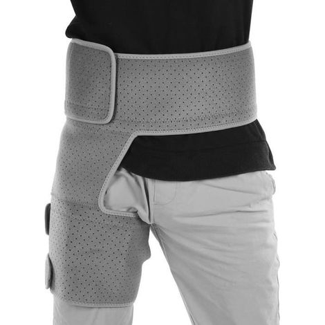HURRISE orthèse d'aine Soutien de l'aine Attelle de hanche réglable Soulagement de l'ischialgie Cuisse Compression des (1/4)