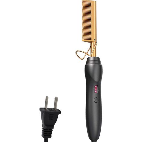 Peigne Lisseur - Technologie Céramique - Température Réglable - Pour Cheveux Secs ou Humides - 1 Pièce (1/5)