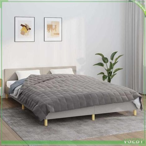 350780 Couverture lestée Gris 200x225 cm 9 kg Tissu (1/5)
