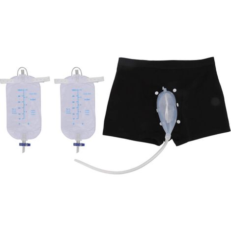 Urinalset für Männer – Hygienische Unterhose mit Urintrichter, sicherer Auffangbehälter für Patienten und ältere Menschen