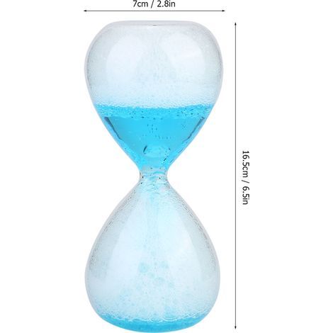 Sablier à bulles onirique, bleu, décoration de bureau et de maison. (1/5)