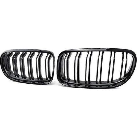 Frontstoßstangengrill „Nierengrill“ für BMW E90 E91 LCI 3er Limousine und Kombi (2009–2012), Doppellamellen-Ersatzgrill – Schwarz (1/5)