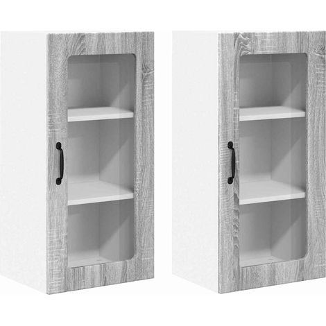 Meuble mural de cuisine,Armoire de cuisine 2 pcs Gris Sonoma 40 x 31 x 80 cm CFW58142 (1/5)