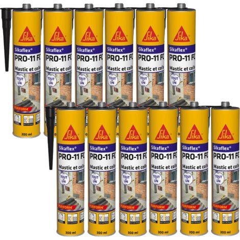 Lot de 12 mastics colles SIKA Sikaflex PRO 11 FC Purform - Noir - 300ml - 659664