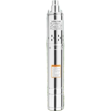 Bomba para pozos profundos, motor de 500 W, protección IP68, 220 V, color plata, UE (1/5)