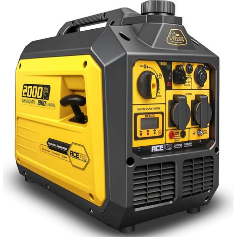 Energy 2000W Silent Inverter Generator Set 19.6 kg Portable Lightweight Generator Fuel Inverter Real Time Data Monitoring 4 Stroke Outlets 230V 12V USB for Camping (1/5)