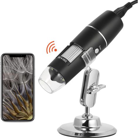 Microscopio 3 en 1 con conectores USB, Micro y Tipo C, compatible con dispositivos Android, ordenadores y teléfonos móviles. (1/5)