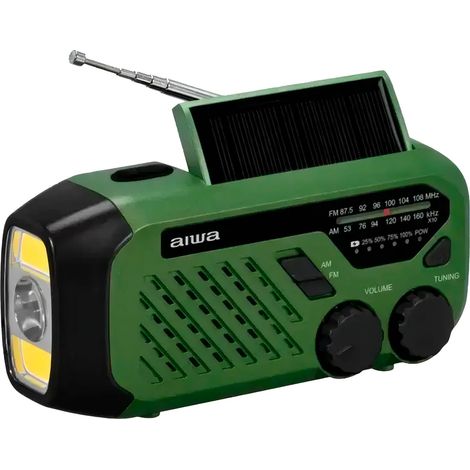 AIWA R-99EM VERDE / RADIO DE EMERGENCIA PORTÁTIL