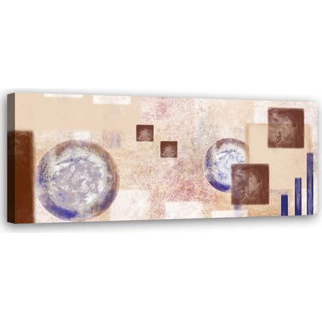 Tableau sur toile Carrés abstraits 90x30 (1/5)