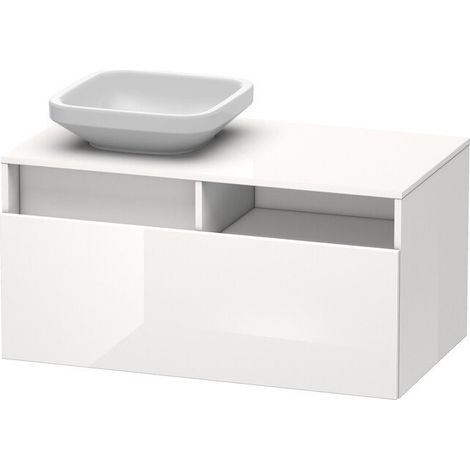 DURASTYLE mobile lavabo 550x1000x500m con taglio dritto ciliegio ticinese / basalto opaco