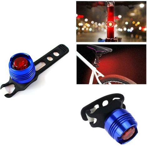 Feu arrière LED vélo casque lampe flash sécurité signalisation (1/5)