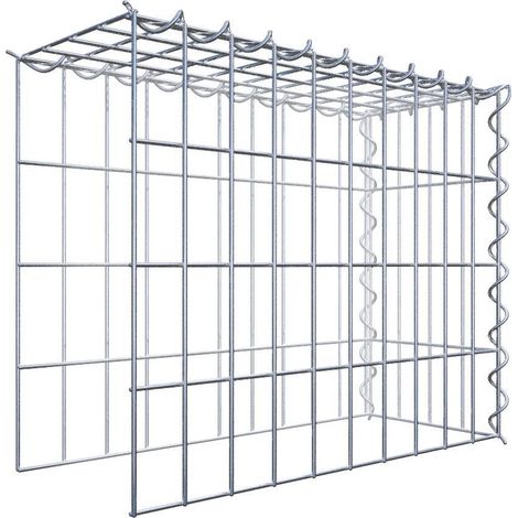 Gabiondeco - Gabion - Element de prolongation en hauteur et en longueur 50 cm x 40 cm x 20 cm (L x H x P). maille 5 x 10 cm. Spirale. Attention il manque deux grill... (1/5)