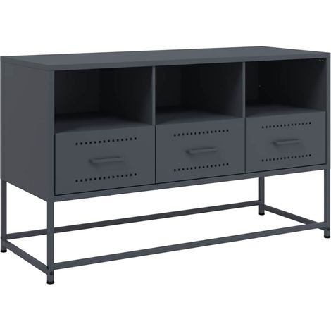Maison Exclusive - TV-Schrank Anthrazit 100,5x39x60,5 cm Stahl