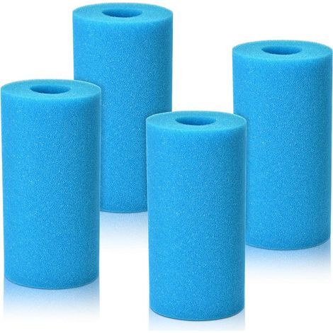 4 PCSéponge Filtrante Type S1, Cartouche de Filtre en Mousse, Mousse pour Filtre Piscine, Réutilisables et Lavables, Filtre en Mousse pour Spa, Piscine, Jacuzzi 10 x 20 x 4 cm-Fei Yu (1/5)