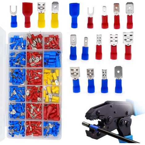 Teilweise rote Dichtungsringe, 330 Stück, Kabelverbinder, 18 Arten flacher Stecker, Druckkabelverbinder, Automobil-Elektroklassifizierung, elektrische Verbinder (1/5)