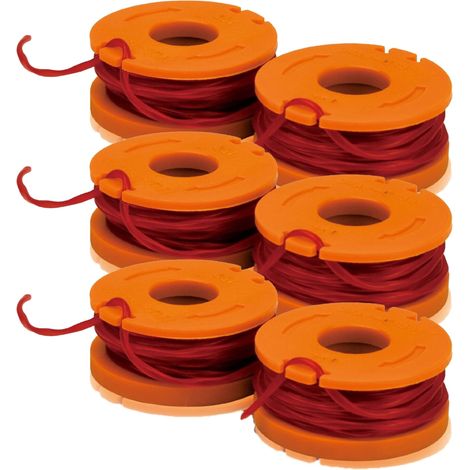 Worx (paquet de 6) WA0004 Bobine de fil de coupe-bordures de 3 m (10 pieds) - Lot de 2 pour WG150 WA0004-3PK (1/5)