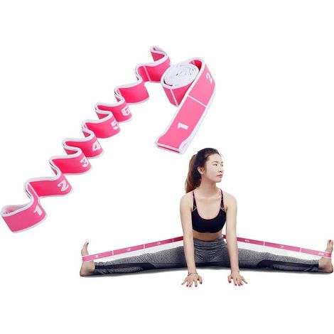 Lntyq Stück Widerstandsbänder für lateinamerikanische Tänze für Mädchen, Pilates, Yoga, elastischer Dehnungsgürtel, Ballett-Stretchgürtel, Übungsseil, Zuggurt für Fitness, Sport, Gymnastik, Training (1/5)