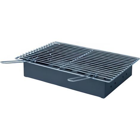 Tiroir à charbon pour Plat Paella moyen en Zinc coloris Gris - 58 x 41 x 11 cm