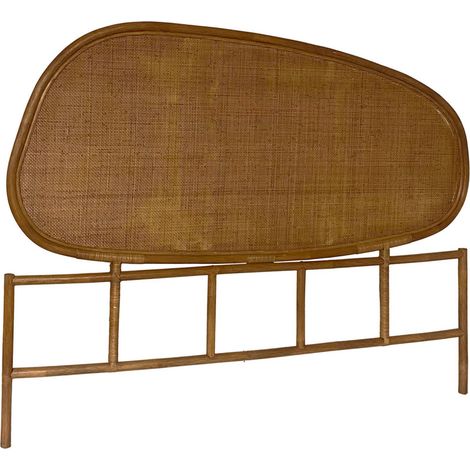 sweeek - Kopfteil aus dunklem Rattan - 160 cm